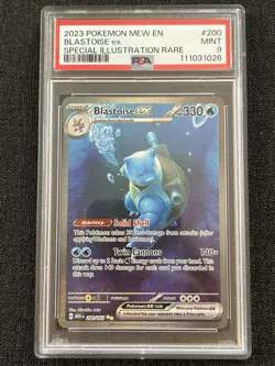 2023 Pokemon MEW EN 151 Blastoise EX Special Illustration Rare #200 PSA 9 MINT - Image 1