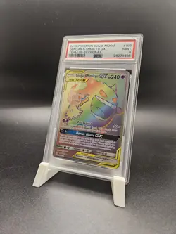 Pokemon TCG Gengar & Mimikyu GX Secret Rare Rainbow PSA Mint 9 - Image 1