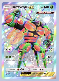 Pokemon TCG Pocket - Buzzwole EX Shiny 2 ⭐⭐, Crimson Blaze, English (SEE DESC) - Image 1
