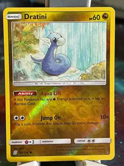 POKEMON DRATINI 148/236 COMMON REVERSE HOLOFOIL UNIFIED MINDS NM CARD - Image 1