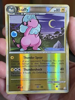 POKEMON FLAAFFY 42/123 UNCOMMON REVERSE HOLOFOIL HEARTGOLD & SOULSILVER NM CARD - Image 1