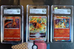 Graded Slab Pokemon CGC Charizard Card Lot Japanese 2020-2022 VStar VMax - Image 1