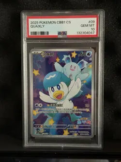 Pokemon Quaxly 0509/09 CBB1C Simplified Chinese Gem Pack Volume 1 PSA 10 - Image 1