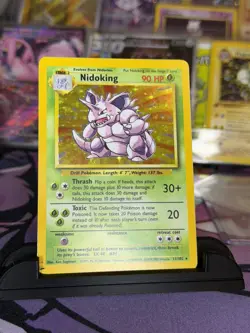 Nidoking 11/130 Base Set - Rare Holo Pokemon Card - NM - Image 1