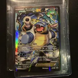 Pokemon, Blastoise EX XY122, Red & Blue, Holo Promo, Damaged, Read Description! - Image 1
