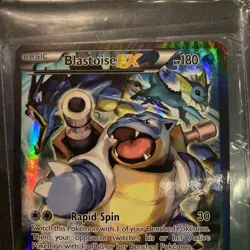 Pokemon, Blastoise EX XY122, Red & Blue, Holo Promo, Damaged, Read Description! - Image 2