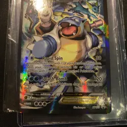 Pokemon, Blastoise EX XY122, Red & Blue, Holo Promo, Damaged, Read Description! - Image 4
