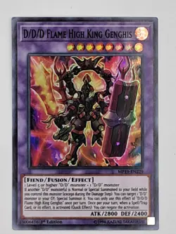 D/D/D Flame High King Genghis MP19-EN229 Super Rare 1st Ed NM Yugioh - Image 1