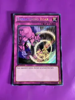 SECRET RARE Threatening Roar 1st Edition Yugioh LCYW-EN297 Legendary Yugi - LP - Image 1