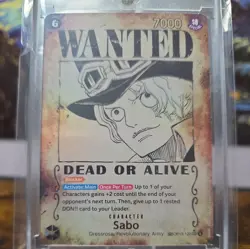 Sabo Wanted Poster Card SEC SP- OP13-120 - Carrying on His Will One Piece TCG - Image 1