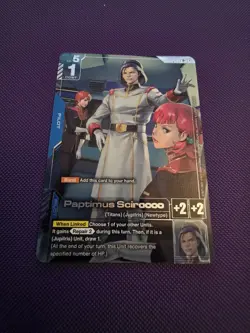 GUNDAM TCG CARD GAME GD03-084 PAPTIMUS SCIROCCO (R+) FOIL - STEEL REQUIEM - Image 1