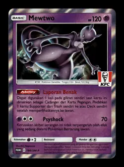 Pokemon Mewtwo 184/SM-P KFC Kentucky Fried Chicken Promo Card - Image 1