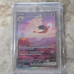 Pokemon Charizard ex 199/165 Scarlet & Violet 151 Full Art Holo 330 HP Rare Card - Image 1