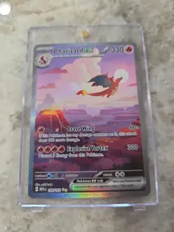 Pokemon Charizard ex 199/165 Scarlet & Violet 151 Full Art Holo 330 HP Rare Card - Image 5