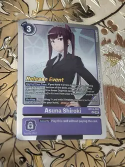 Digimon Card Game Asuna Shiroki Release Event Foil BT24-088 Promo - Image 1