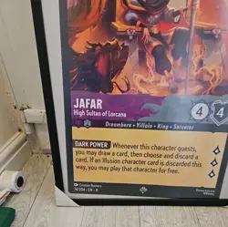 Lorcana Oversized jumbo promo Card Rare Jafar High Sultan Reign of Jafar - Image 3