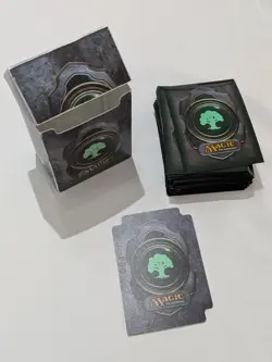 Magic The Gathering Deck Box Green Mana Ultra Pro With 80 Matching Sleeves Mtg - Image 1