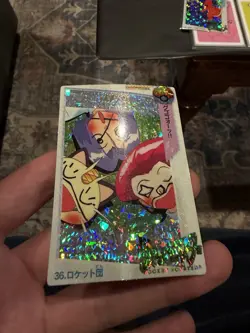 TEAM ROCKET Pokemon Pocket Monsters Japanese Vending Prism Sticker Holo Foil LP - Image 1