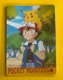 MEOWTH TEAM ROCKET Pokemon Pocket Monsters Vending Prism Sticker Holo Foil LP - Image 2
