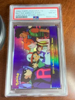 2000 Topps Pokemon TV #EP15 Battle Aboard the St. Anne Rainbow Foil PSA 8 NM-MT - Image 1