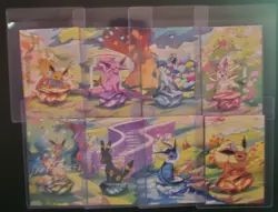Pokemon Prismatic Evolution Eevee Mini Tin Art Cards 8/8 Complete Bundle - Image 3