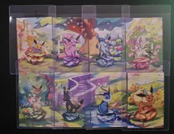 Pokemon Prismatic Evolution Eevee Mini Tin Art Cards 8/8 Complete Bundle - Image 4