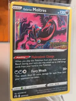 Galarian Moltres SWSH125 Prerelease Holo Promo Pokemon Card Evolving Skies - NM - Image 2