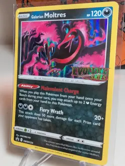 Galarian Moltres SWSH125 Prerelease Holo Promo Pokemon Card Evolving Skies - NM - Image 3