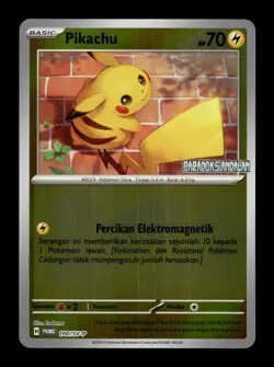 Pokemon Pikachu 100/SV-P Holo Paradoks Andalan PROMO Exclusive Indonesia - Image 1