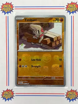Timburr Master Ball Reverse Holo Rare Black Bolt 047/086 Pokemon TCG - Image 1