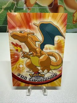 1999 Topps Pokemon TV Animation Edition Charizard Non-Holo #06 Blue Logo LP - Image 1