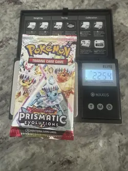 22.54g !!!VERY HEAVY!!! -Pokemon Prismatic Evolution Booster Pack -Possible GODU - Image 1