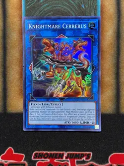 Yugioh Knightmare Cerberus FLOD-EN045 Super Rare NM - Image 1