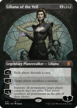 [1x] Liliana of the Veil - Foil - Borderless Near Mint, English DMU Extras MTG M - Image 1
