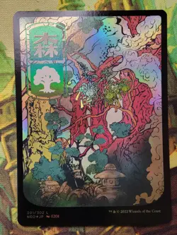 Forest 301/302 - Full Art Foil - Kamigawa: Neon Dynasty - MTG Card - NM - Image 1