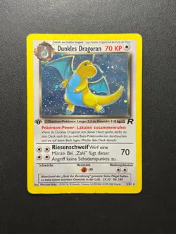 2000 Pokemon Team Rocket # 5/82 Dunkles Dragoran 1. Edition Holo Deutsch 🐲 MP - Image 1