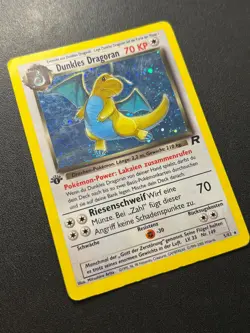 2000 Pokemon Team Rocket # 5/82 Dunkles Dragoran 1. Edition Holo Deutsch 🐲 MP - Image 2