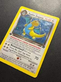 2000 Pokemon Team Rocket # 5/82 Dunkles Dragoran 1. Edition Holo Deutsch 🐲 MP - Image 3