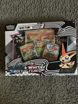 Pokemon TCG Black Bolt & White Flare Unova Victini Illustration Collection Box - Image 1