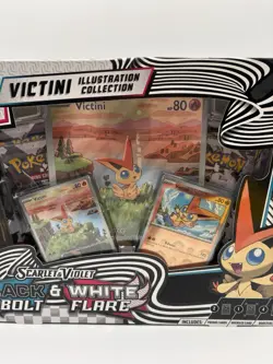 Pokemon Black Bolt & White Flare Unova Victini Illustration Collection Box New - Image 2