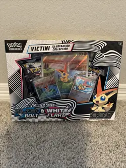 Pokemon TCG Black Bolt & White Flare Unova Victini Illustration Collection Box - Image 1