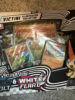 Pokemon TCG Black Bolt & White Flare Unova Victini Illustration Collection Box - Image 4