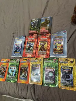 RARE Pokemon TCG Booster Pack Lot Diamond & Pearl, Generation 3 Dragon Frontiers - Image 1