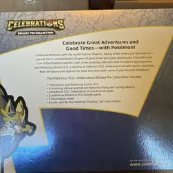 Pokemon TCG Celebrations Deluxe Pin Collection Box Zacian Lv X Pikachu Sealed 820650809422 - Image 5