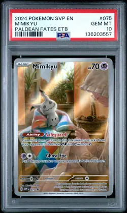 2024 POKEMON SVP EN-SV BLACK STAR PROMO #075 MIMIKYU PSA 10 - Image 1