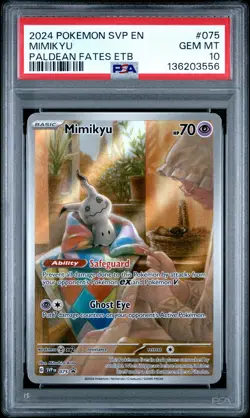 2024 POKEMON SVP EN-SV BLACK STAR PROMO #075 MIMIKYU PSA 10 - Image 1