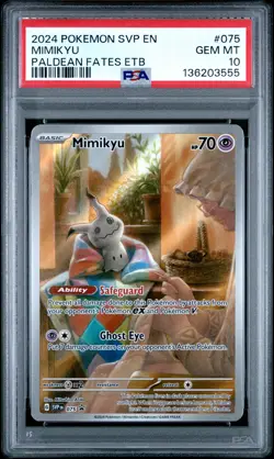 2024 POKEMON SVP EN-SV BLACK STAR PROMO #075 MIMIKYU PSA 10 - Image 1