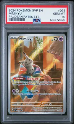 2024 POKEMON SVP EN-SV BLACK STAR PROMO #075 MIMIKYU PSA 10 - Image 1