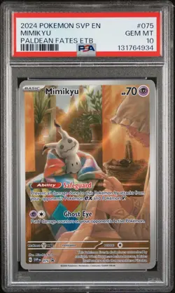2024 POKEMON SVP EN-SV BLACK STAR PROMO #075 MIMIKYU PSA 10 - Image 1
