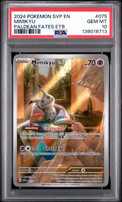 2024 POKEMON SVP EN-SV BLACK STAR PROMO #075 MIMIKYU PSA 10 - Image 1